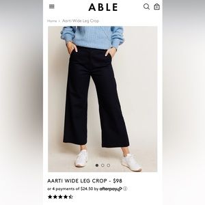 NWOT-✨ABLE - AARTI WIDE LEG CROP